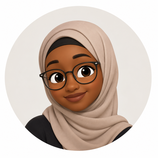 Portrait illustration of Azeezat wearing a hijab